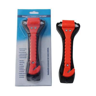 Car Emergency Tool Double Steel-Tipped Window Breaker and Safety Hammer for Red Vehicles