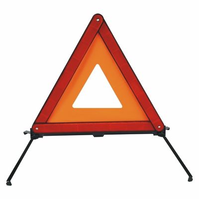 PMMA+ABS High Visibility Red Portable Road Hazard Triangle for Trucks