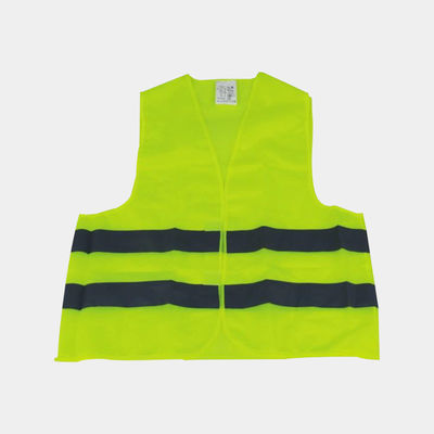 High Visibility Safety Vest With 2 Reflective Strips Velcro Closure And Multiple Pockets