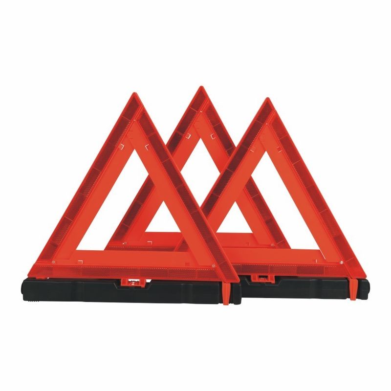 3 Pcs Double Faced Safety Triangle Orange Warning for Roadside Protection Gear