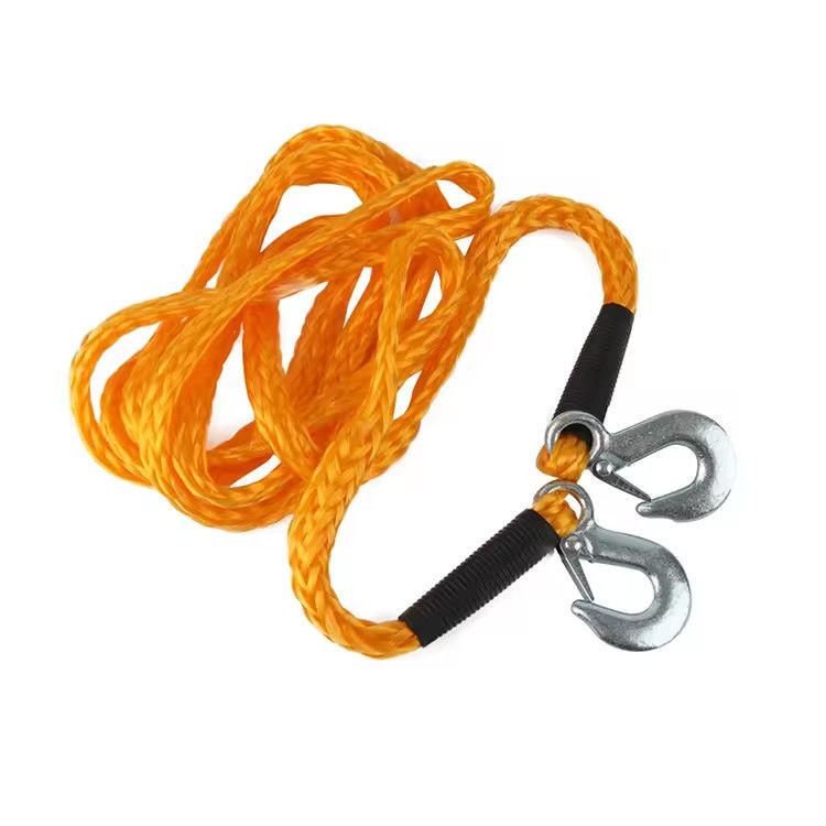 4 Meters Heavy Duty Car Towing Rope Strap With 2 Forged Steel Hooks